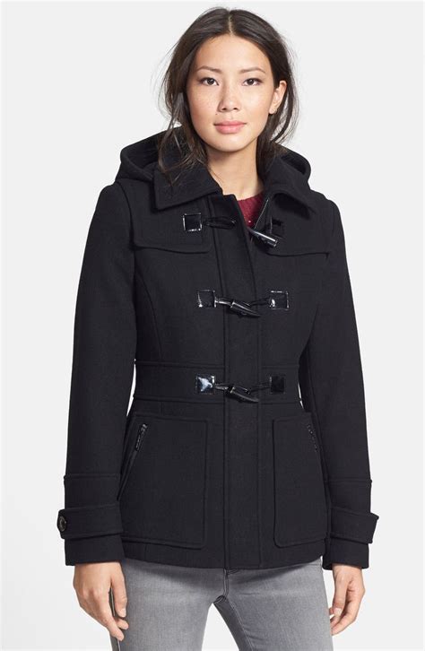 wool blend duffle coat michael kors|Wool Blend Coat .